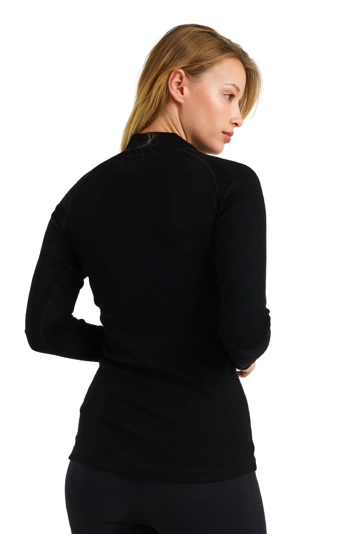 Women's Merino Half Zip Long Sleeve 250 Black
