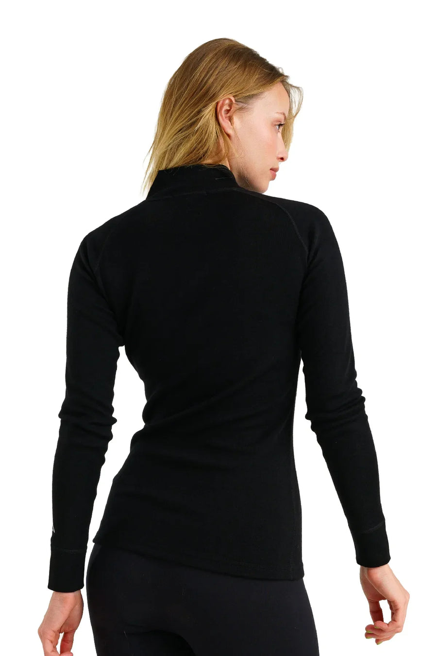 Women's Merino Half Zip Long Sleeve 320 Black