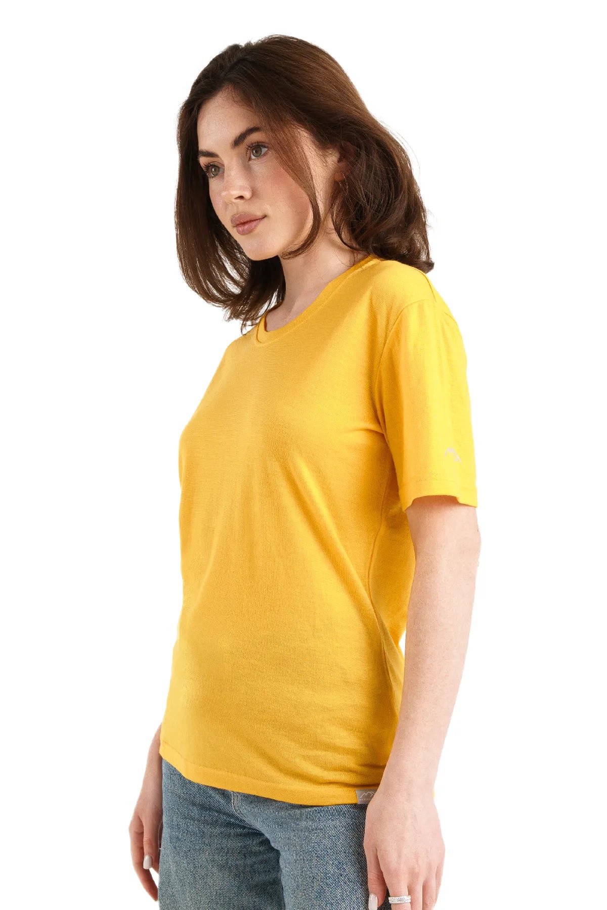 Women's Merino T-shirt 180 Mustard | Crewneck
