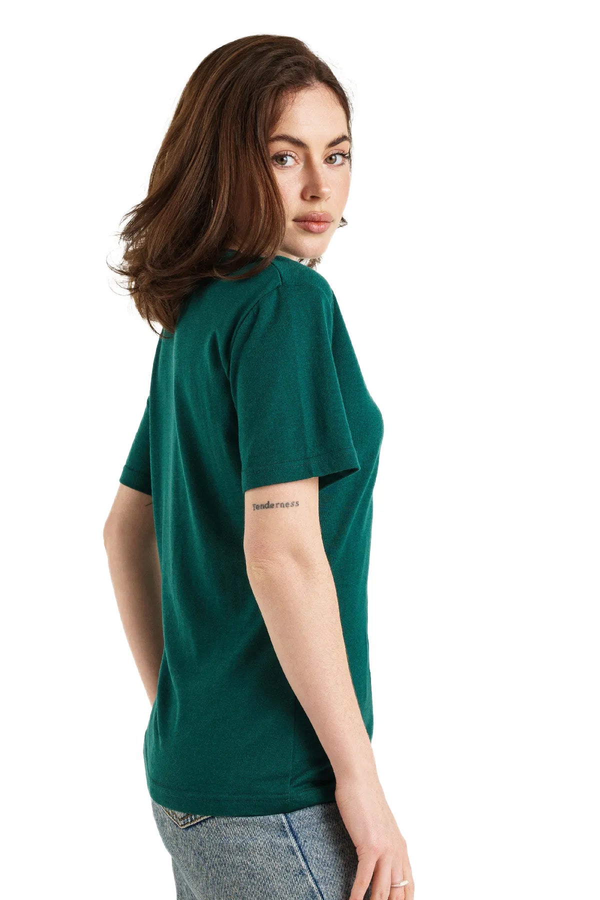 Women's Merino T-shirt 180 Rainforest Green | Crewneck