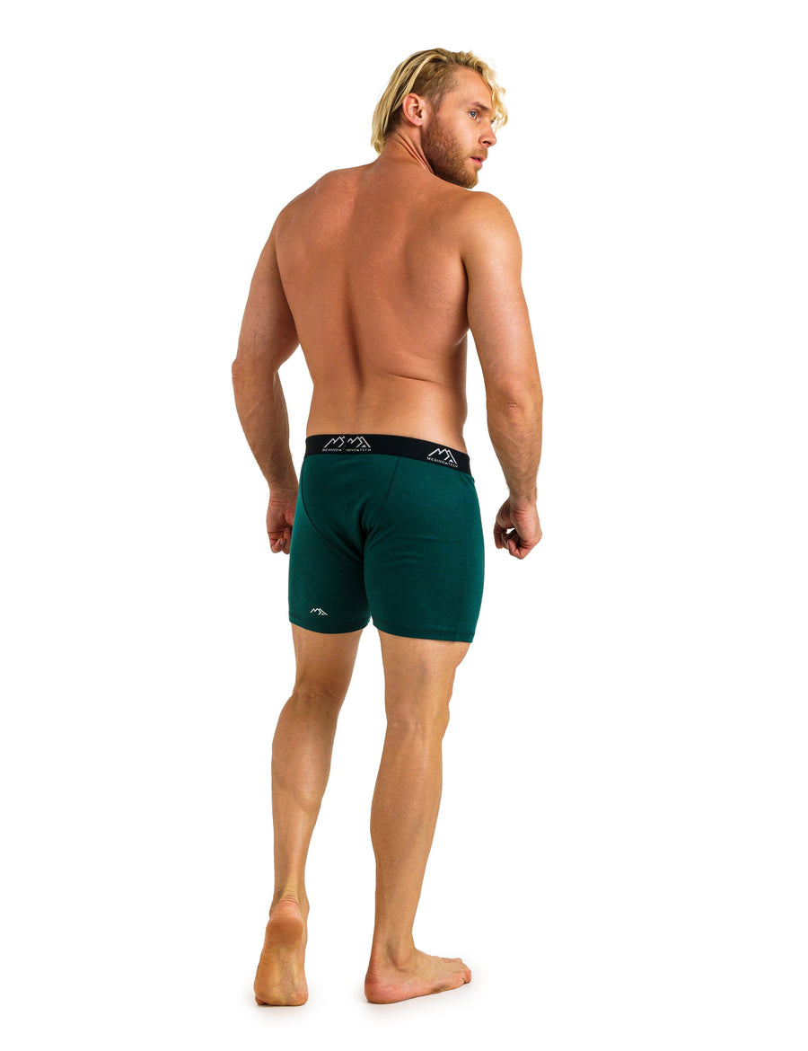Men's Merino Boxers 190 Brief Forest Green (1 Pack)