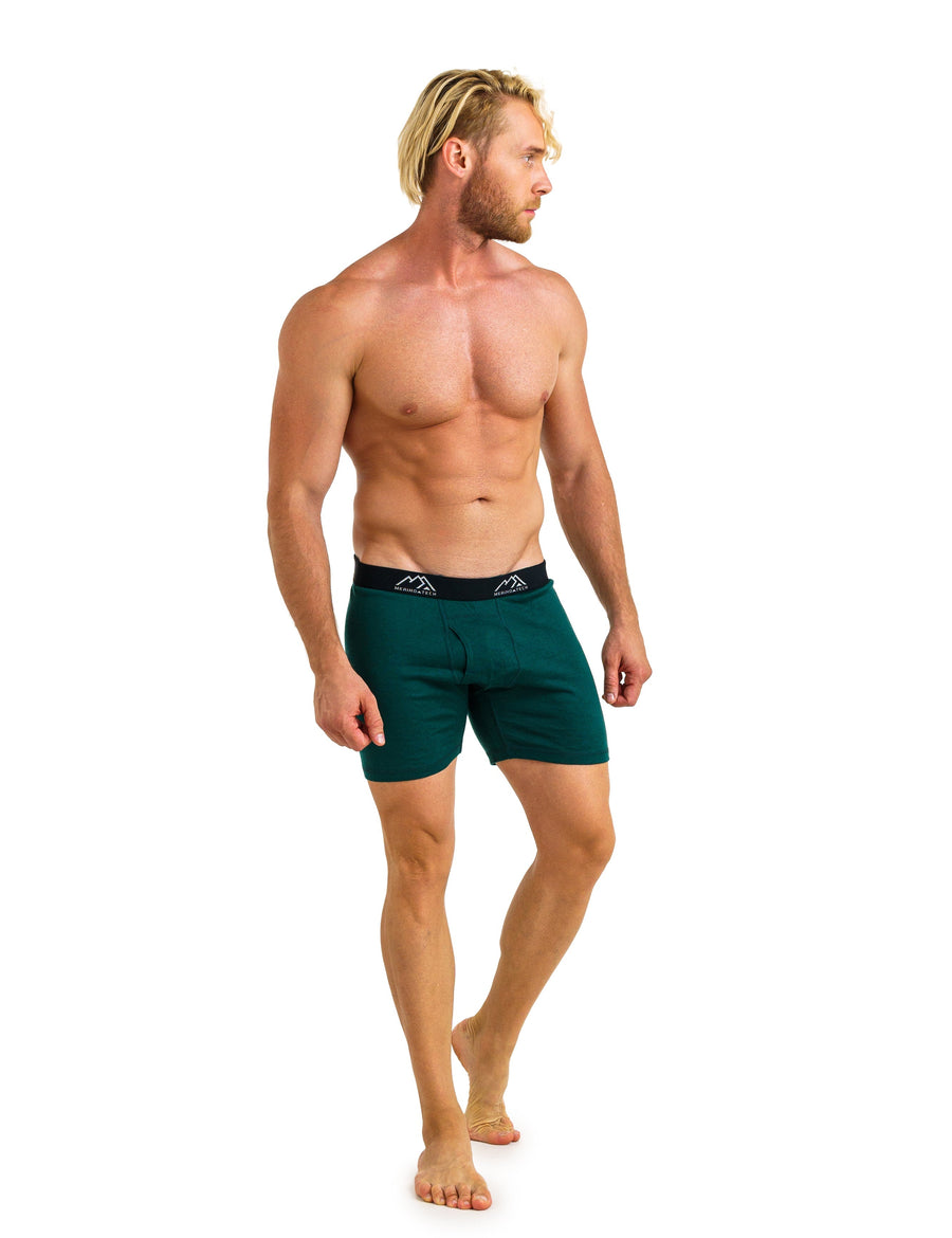 Men's Merino Boxers 190 Brief Forest Green (1 Pack)