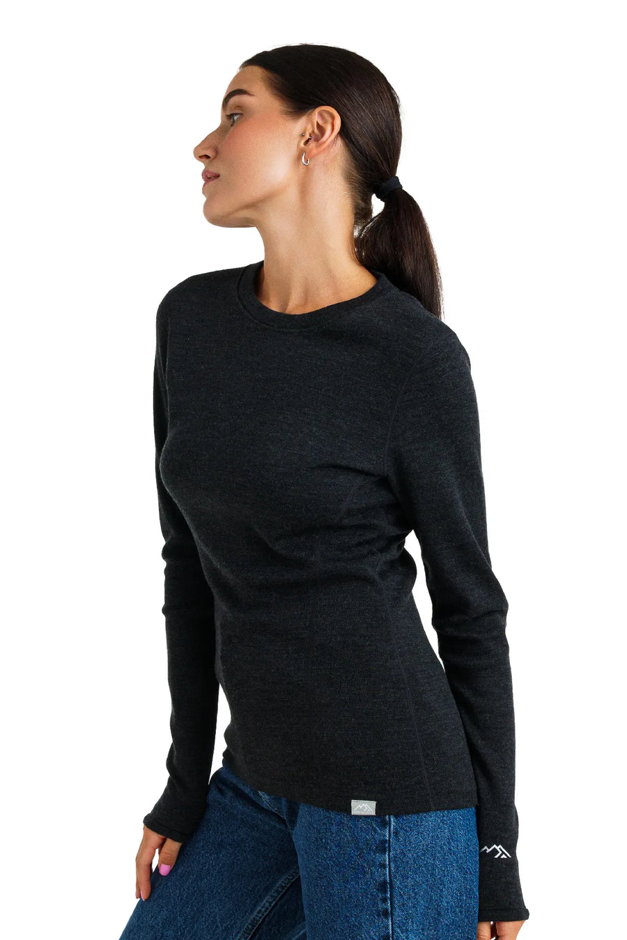 Women's Merino Long Sleeve 320 Charcoal Grey