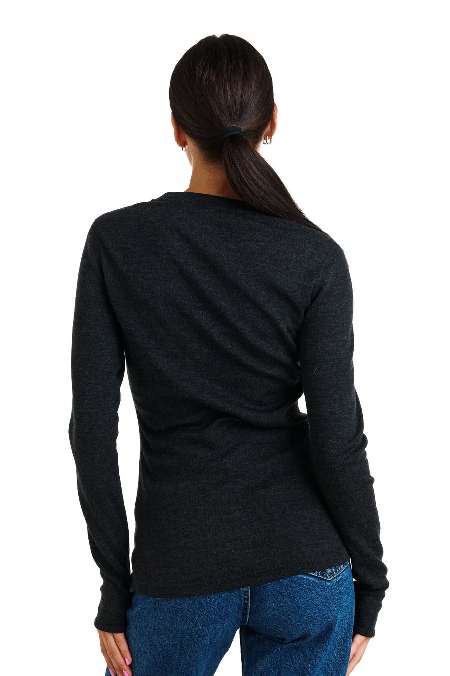 Women's Merino Long Sleeve 320 Charcoal Grey