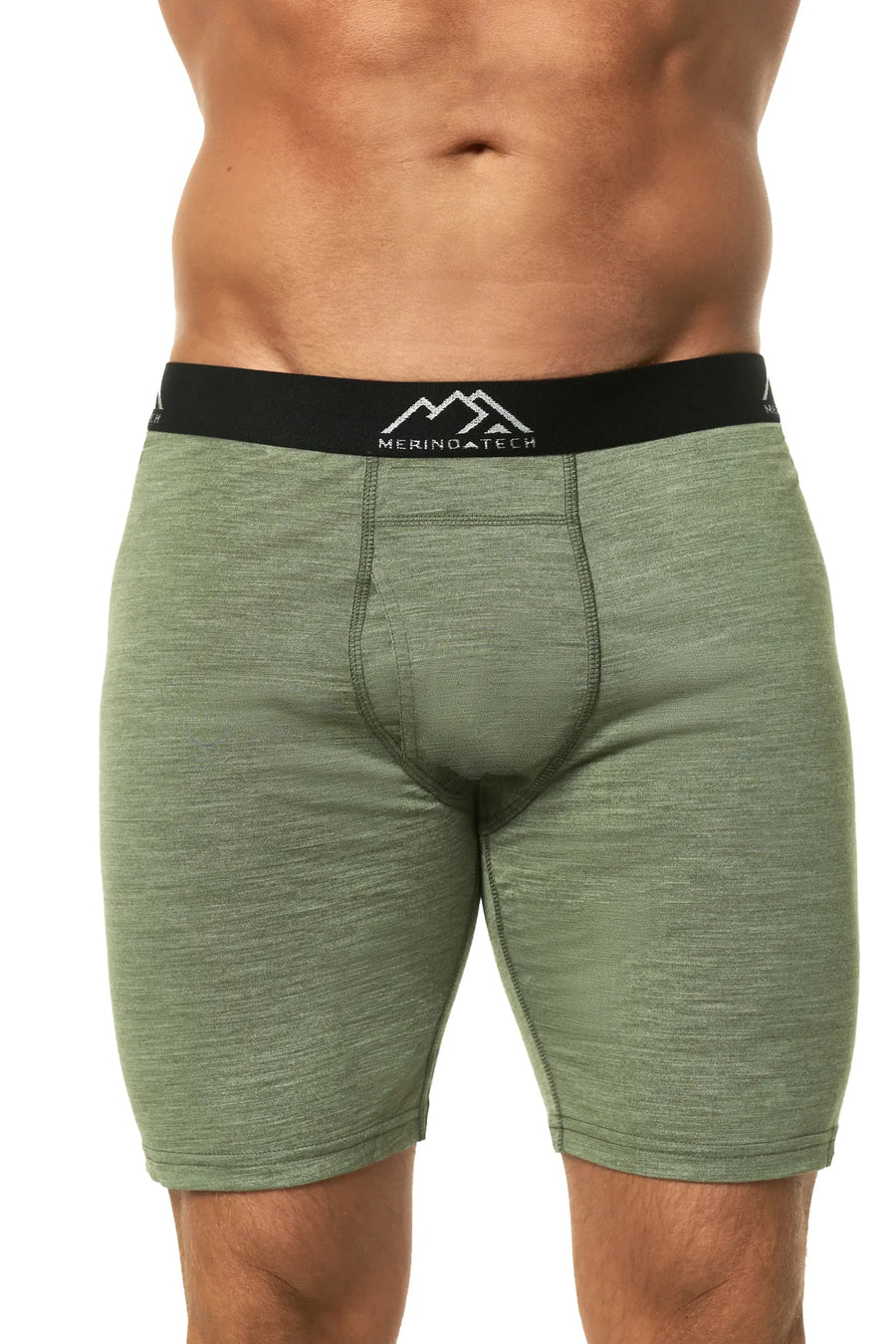 Men's Merino Boxers 170 Heather Olive (1 Pack)