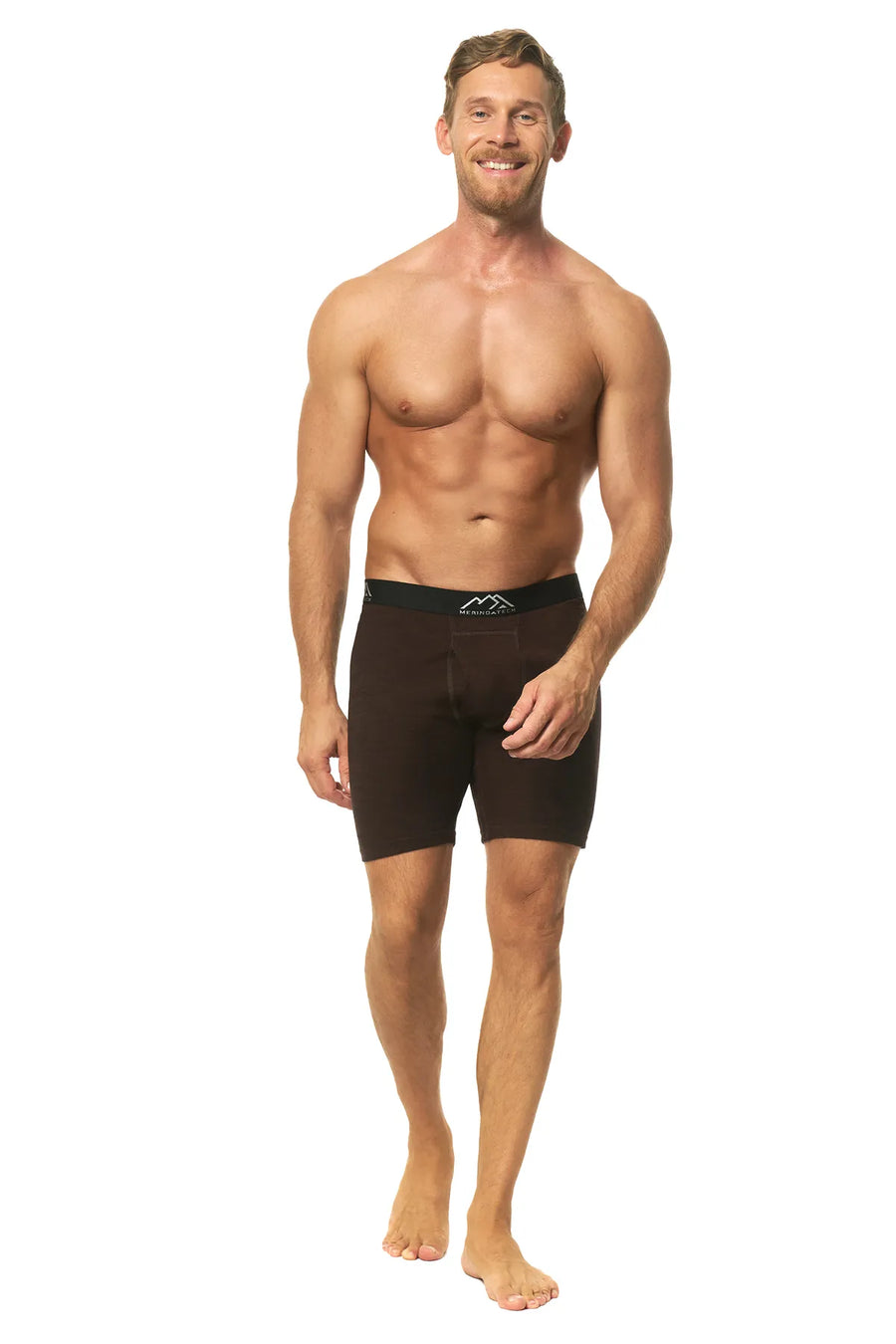 Men's Merino Boxers Dark Brown (2 Pack)