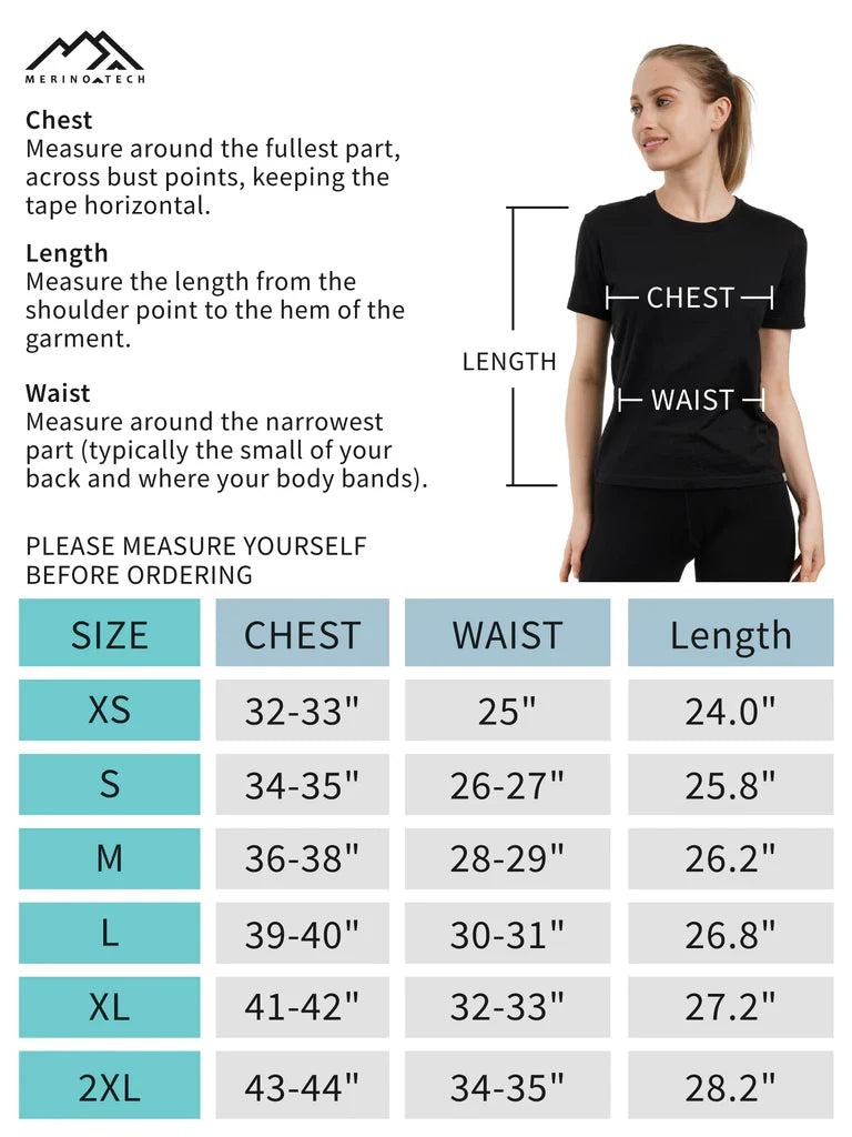 Women's Merino T-shirt 180 Forest Green | Crewneck (+socks)