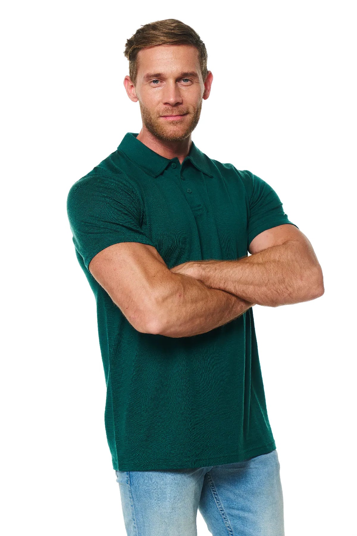 Men's Merino Polo 180 Forest Green
