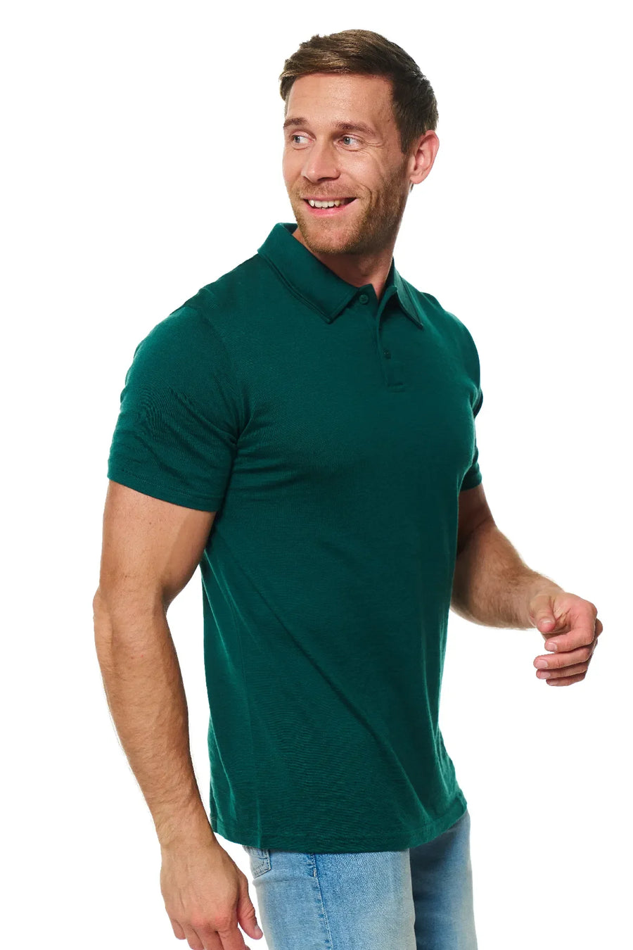 Men's Merino Polo 180 Forest Green