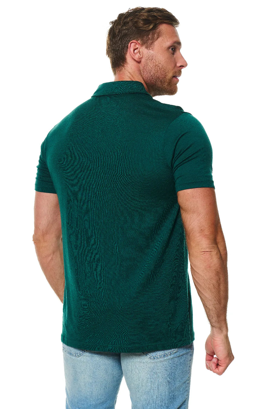 Men's Merino Polo 180 Forest Green