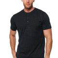 Men's Merino Wool Henley T-shirt 170 Charcoal Grey