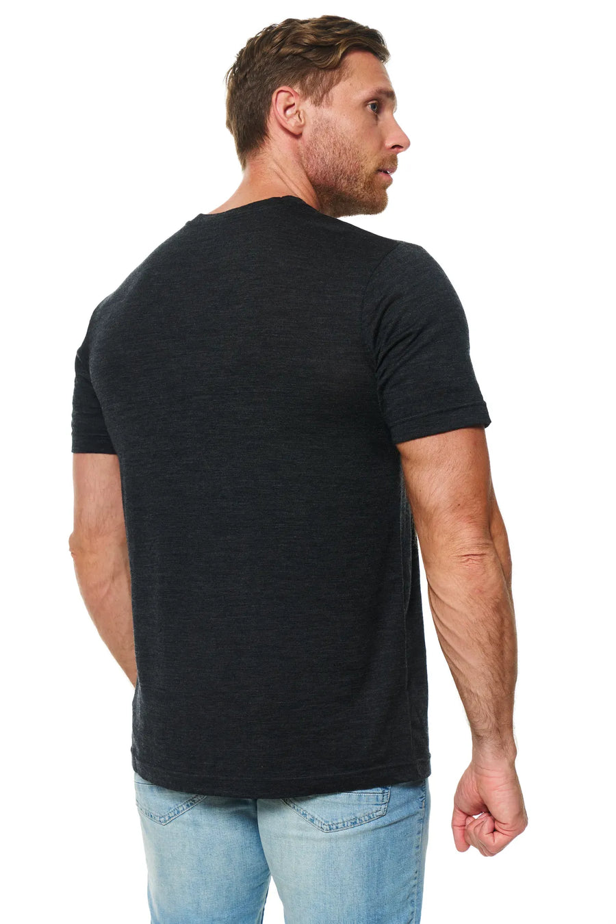 Men's Merino Wool Windsor Charcoal Pocket T-Shirt