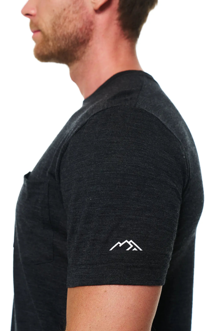 Men's Merino Wool Windsor Charcoal Pocket T-Shirt