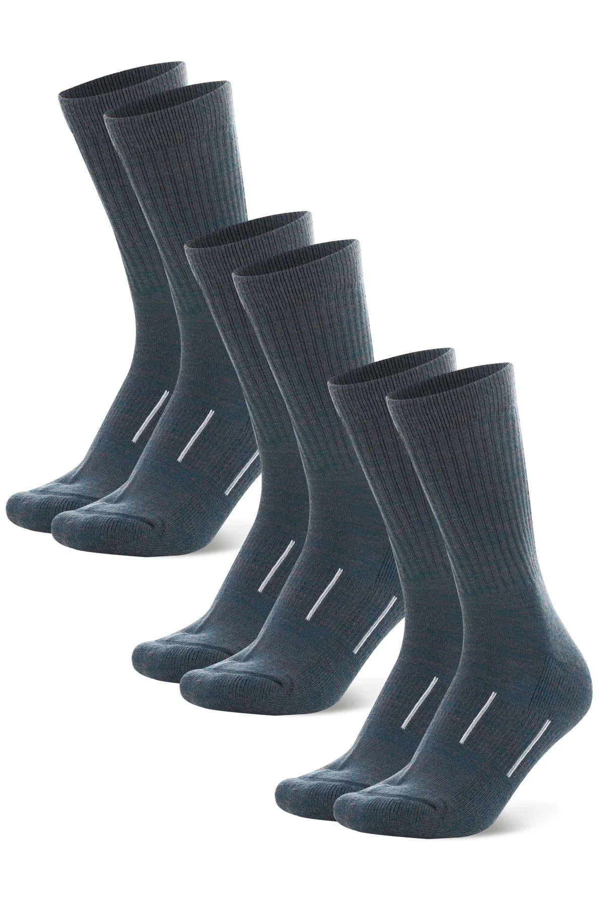 Merino Wool Hiking Socks - (Pack of 3) Deep Green