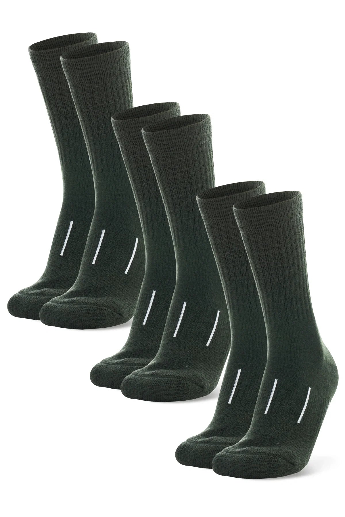 Merino Wool Hiking Socks - (Pack of 3) Hunter Green