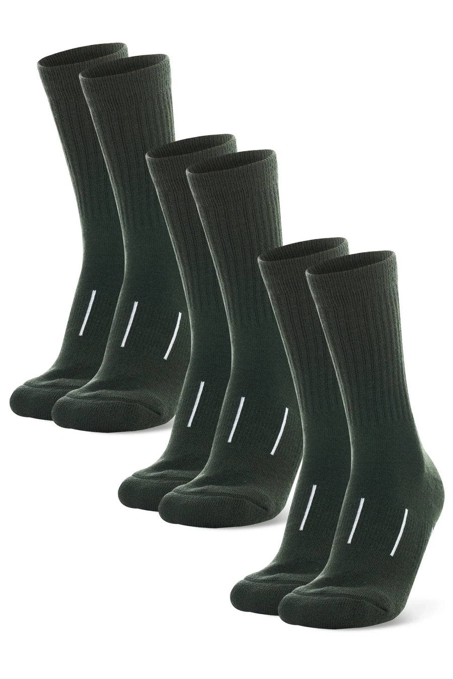 Merino Wool Hiking Socks - (Pack of 3) Hunter Green