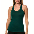 Women's Merino Wool Racerback Tank Top Forest Green