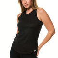 Women's Merino Wool Highneck Tank Top Charcoal