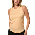 Women's Merino Wool Highneck Tank Top Peach