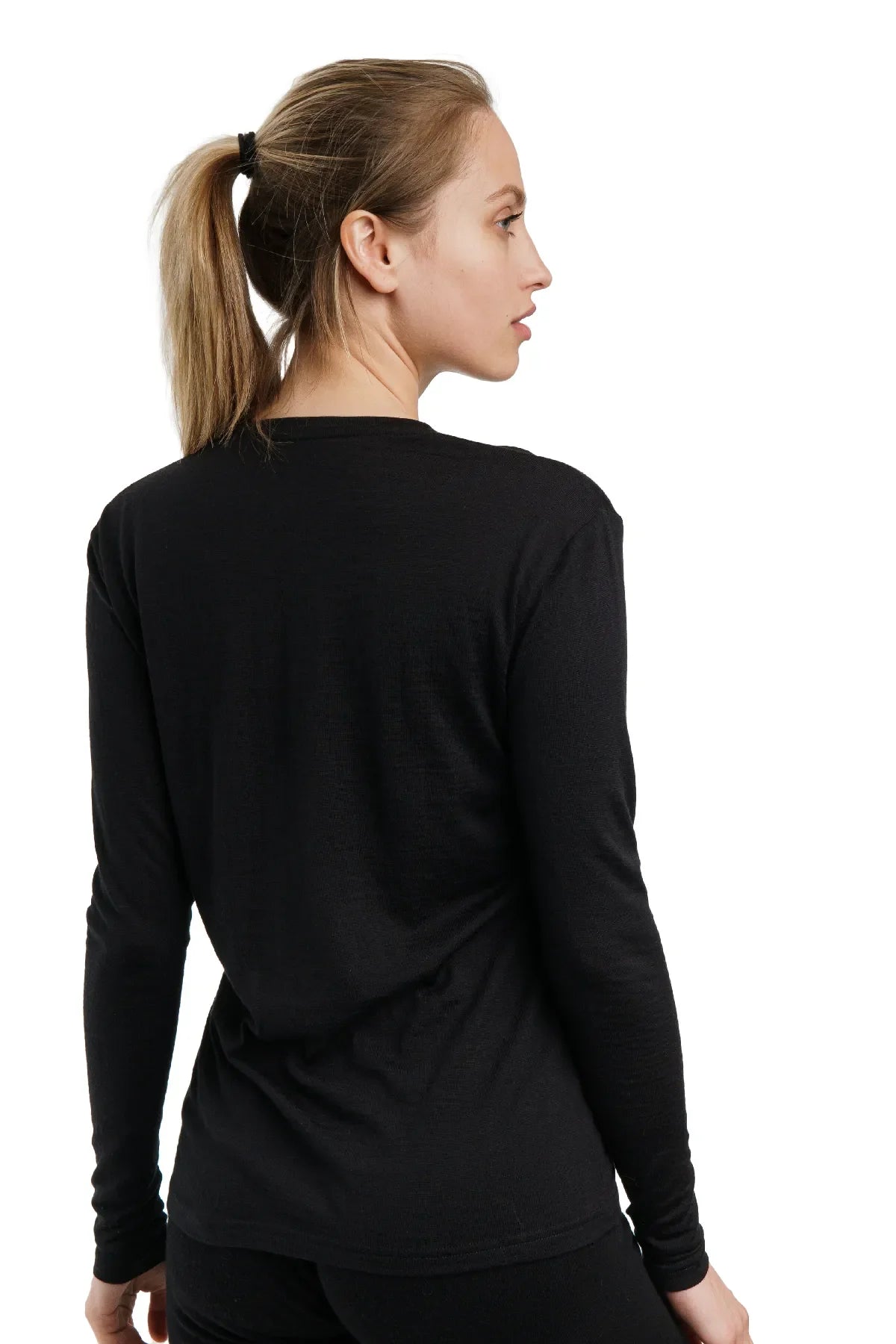 Women Merino Long Sleeve 165 Black (+socks)