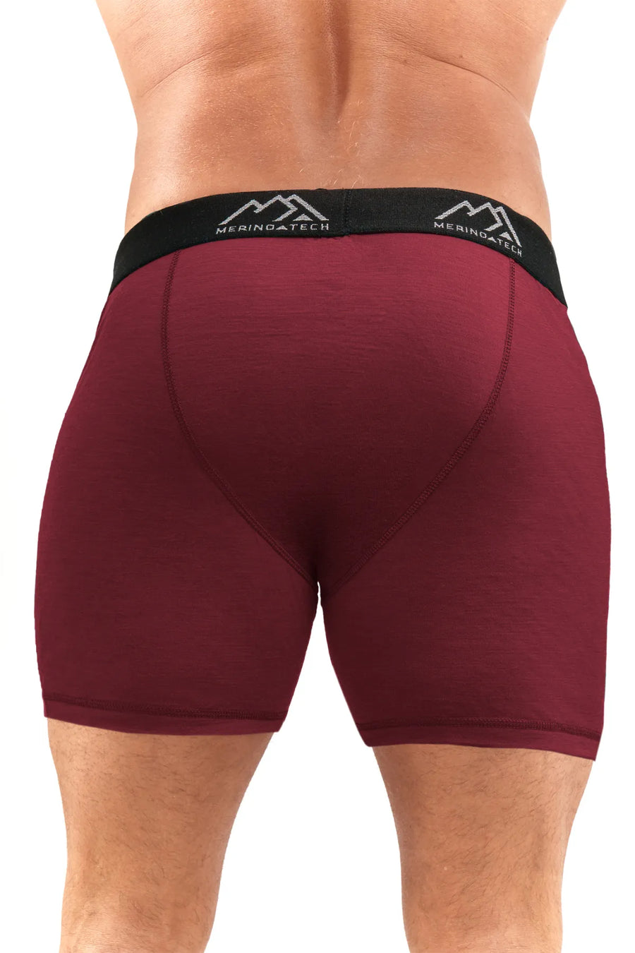 Men's Merino Boxers 190 Brief Burgundy (1 Pack)