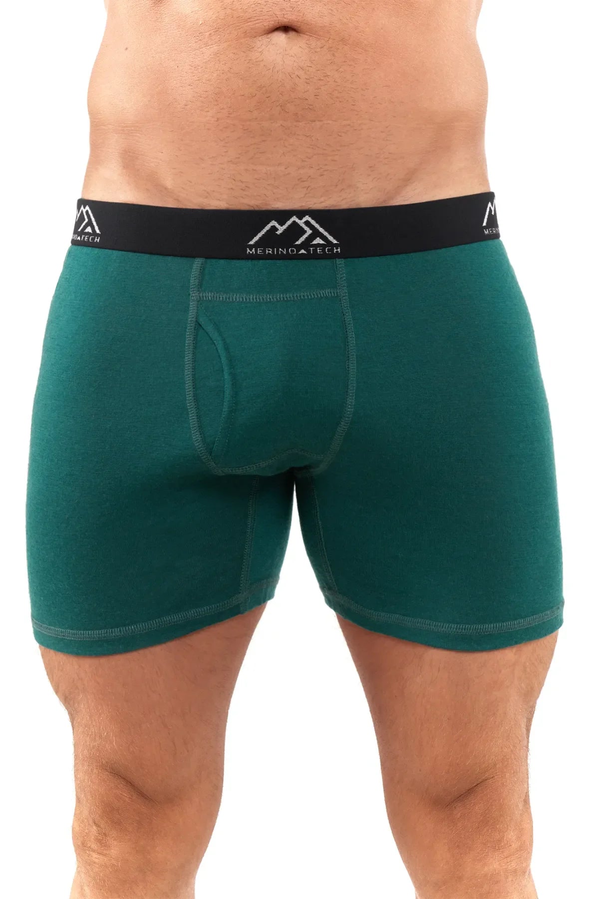 Men's Merino Boxers 190 Brief Forest Green (1 Pack)