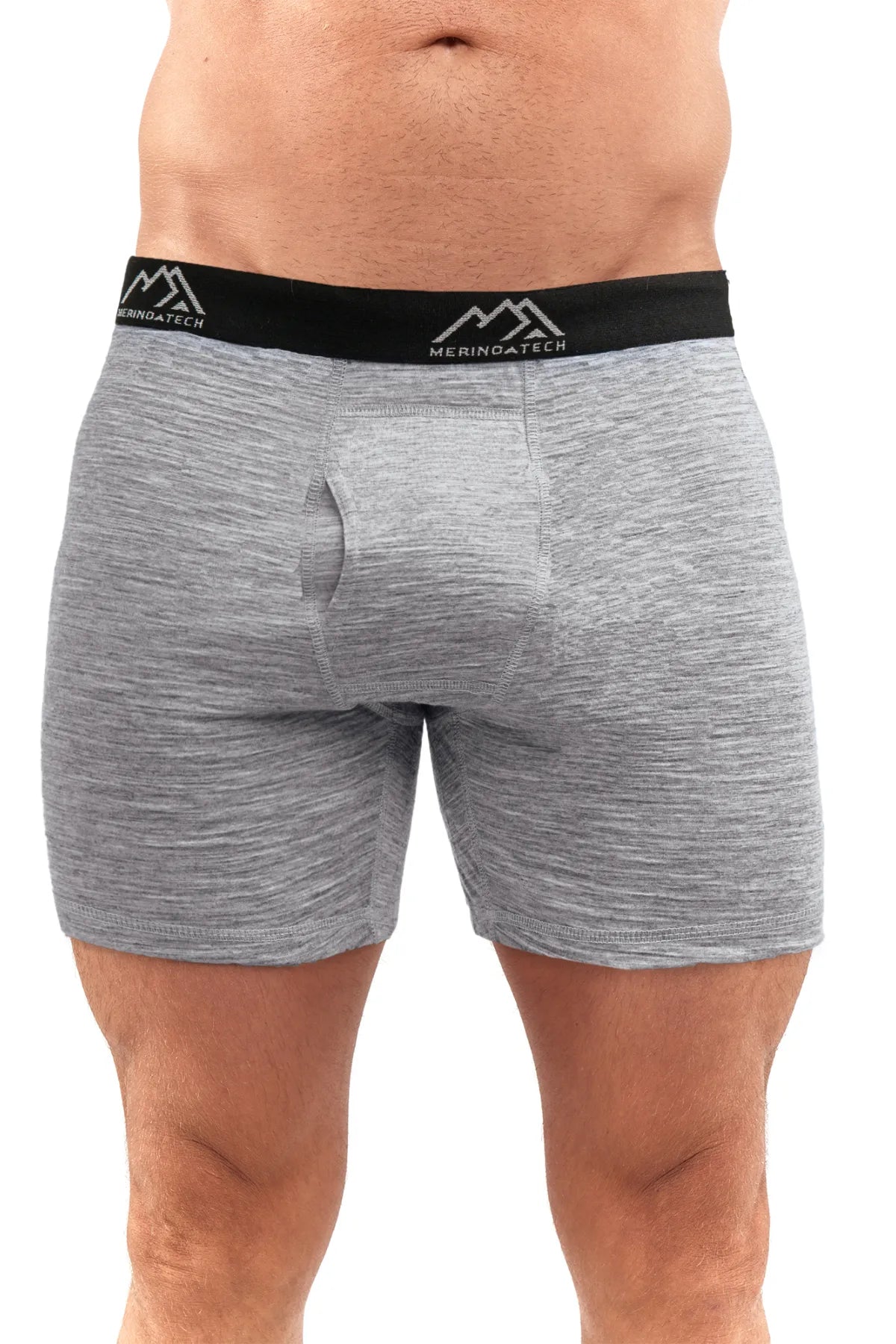 Men's Merino Boxers 190 Heathered Grey (2 Pack)
