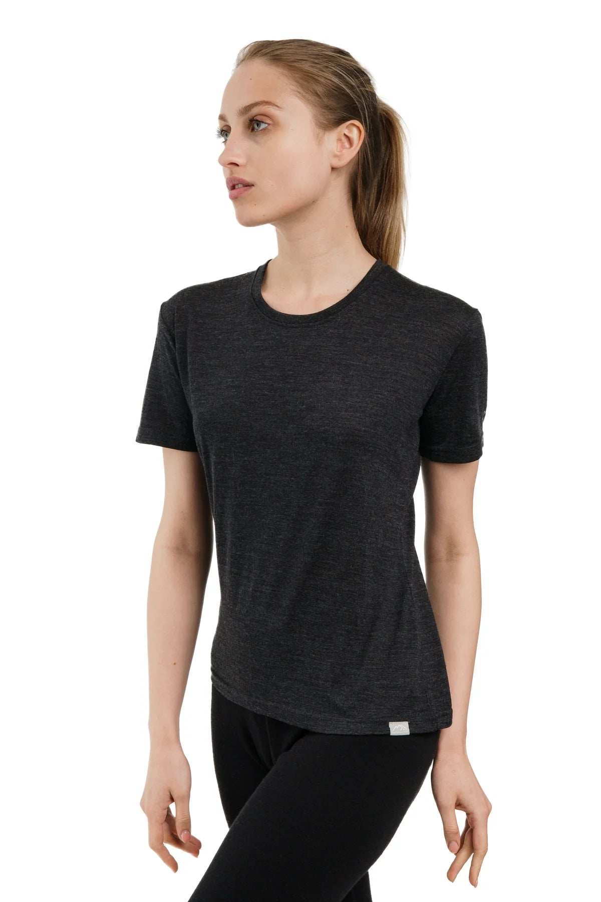 Women's Merino T-shirt 180 Ebony Gray | Crewneck