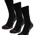 Merino Wool Hiking Socks - (Pack of 3) Black