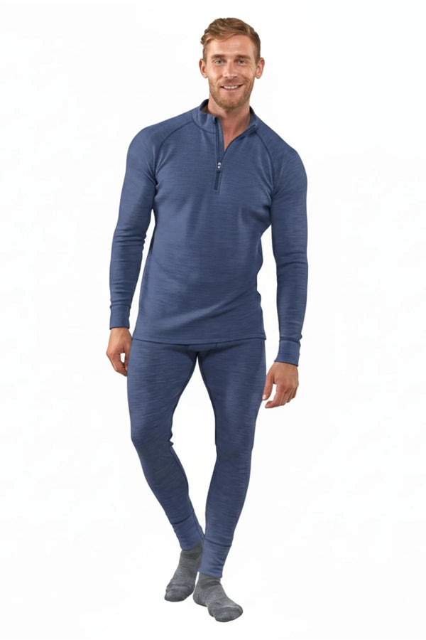 Men's Merino Thermal Set Zip 250 Windsor Blue