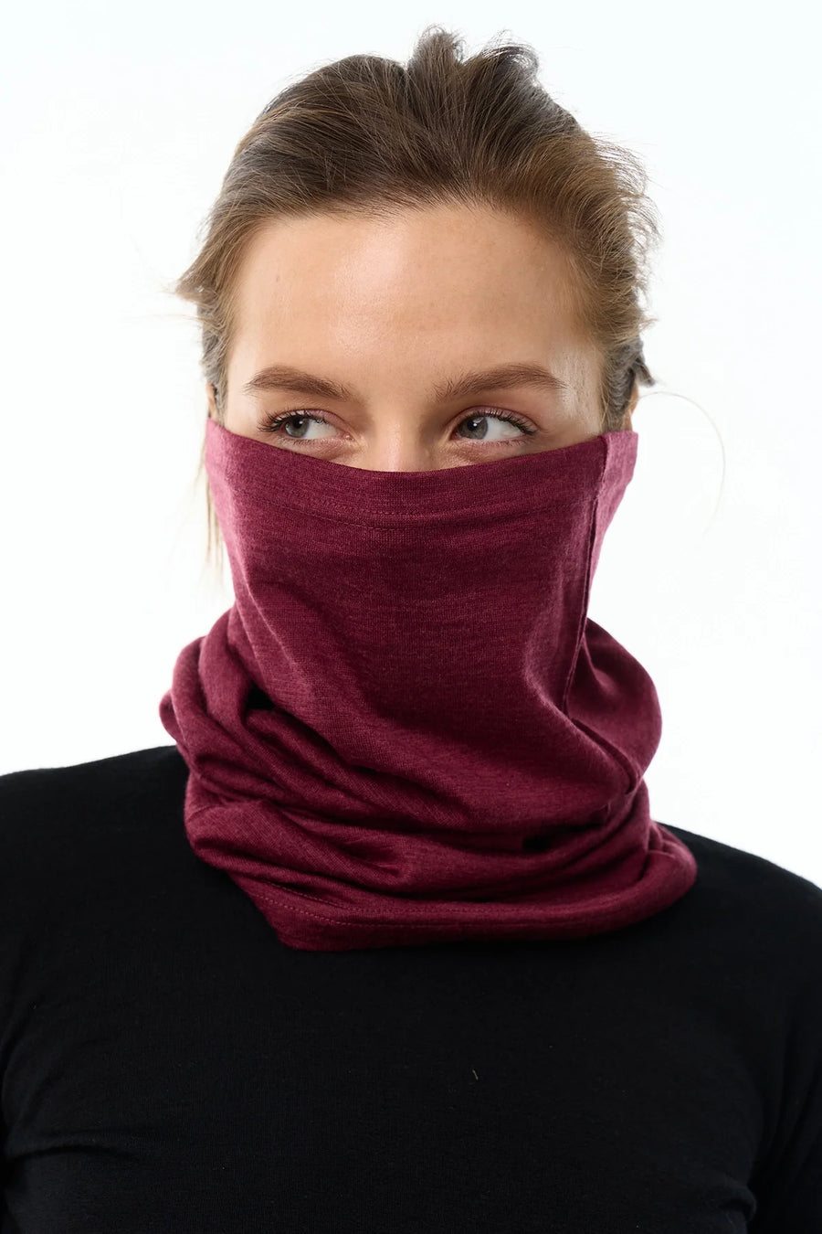 Merino Neck Gaiter 165 Burgundy Wine