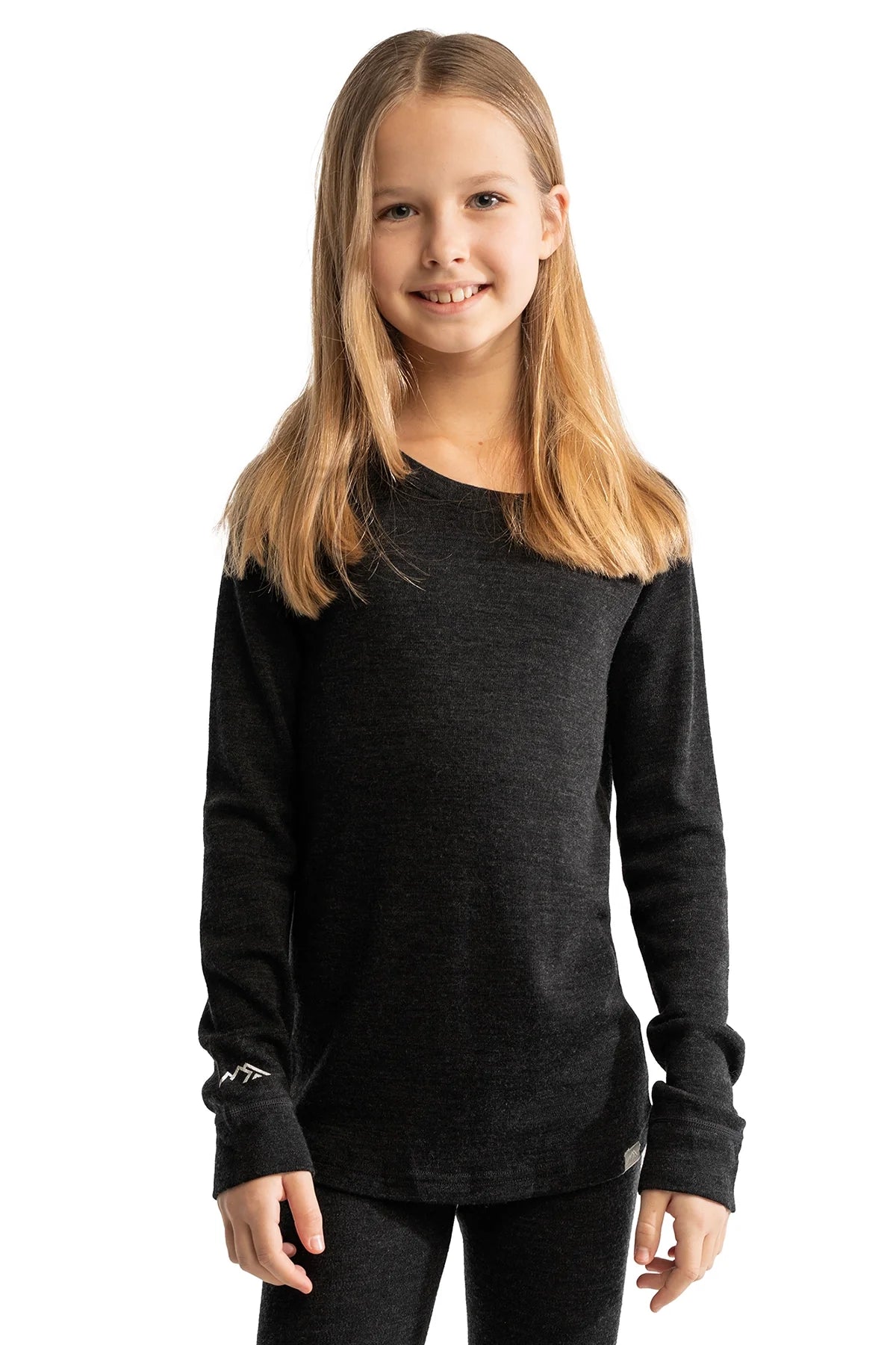 Kids' Merino Wool Long Sleeve 250 Charcoal Grey