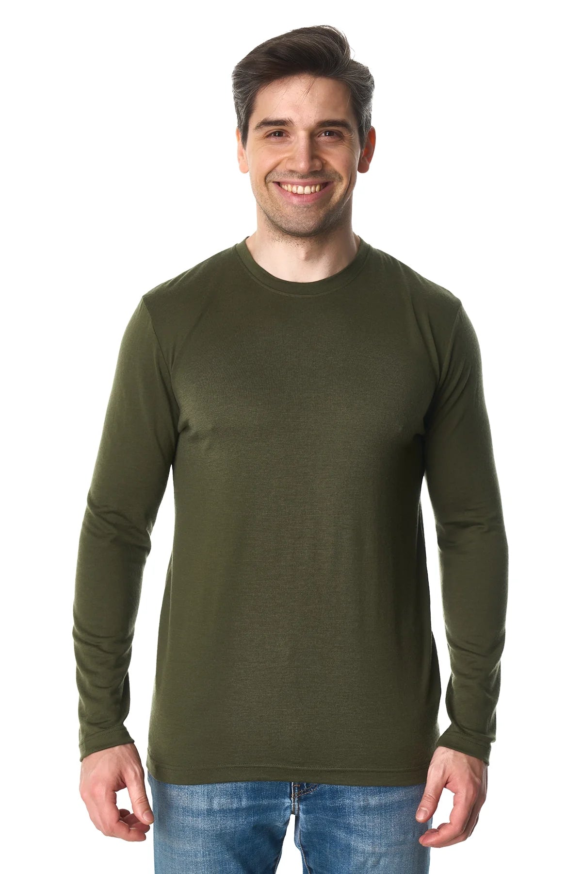 Men's Merino Long Sleeve 190 Dark Olive