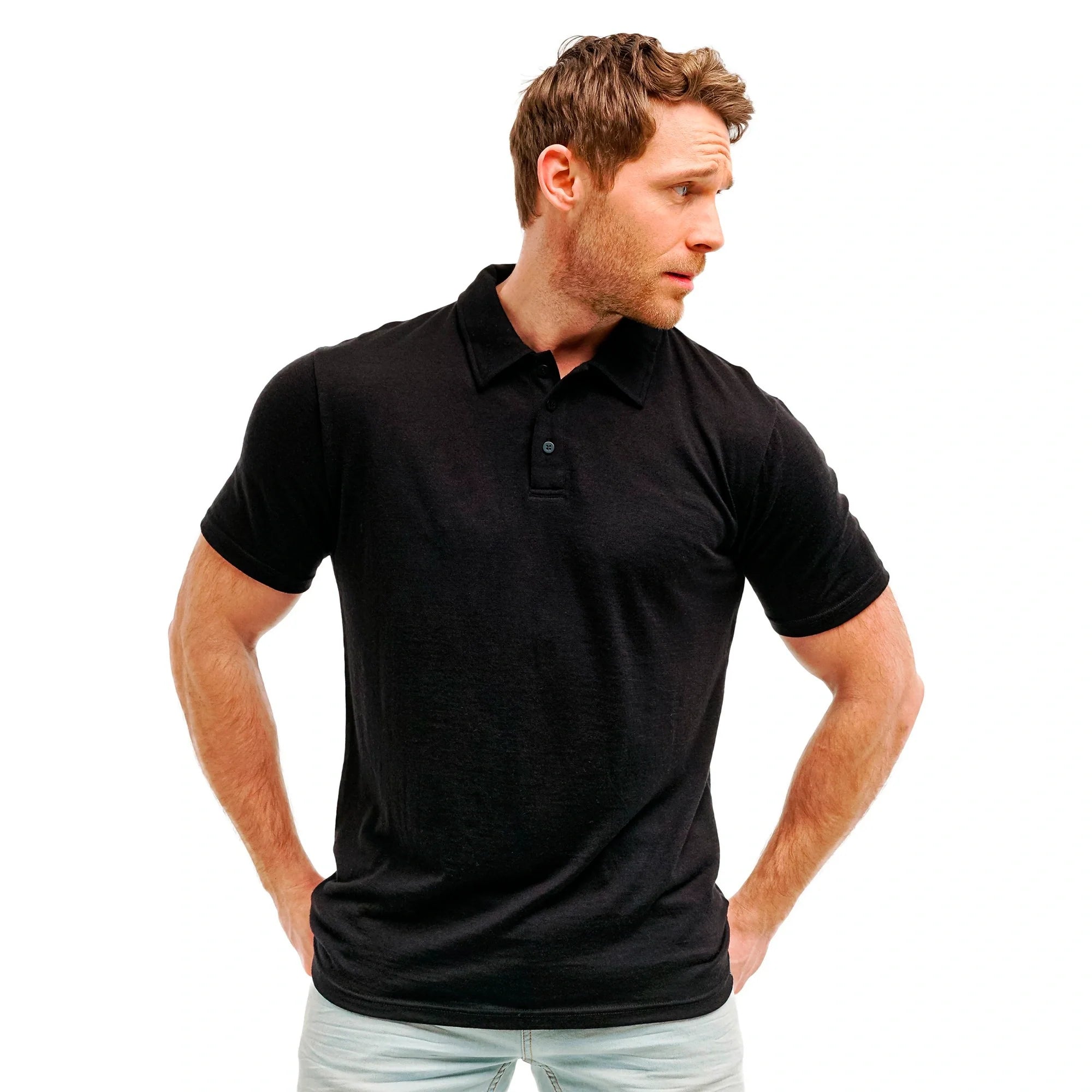 Men's Merino Polo 180 Black