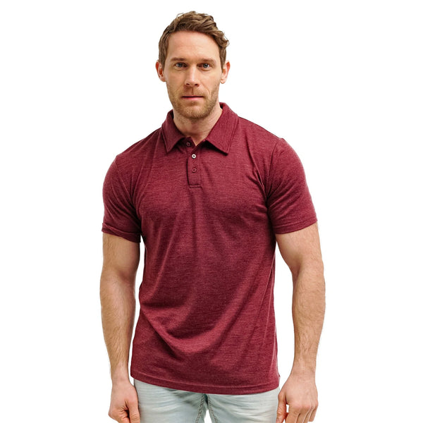 Men's Merino Polo 180 Burgundy