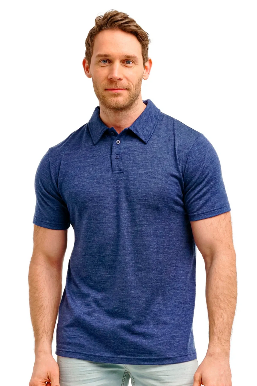 Men's Merino Polo 180 Windsor Blue