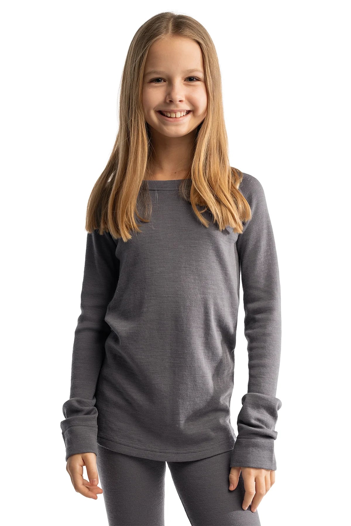 Kids' Merino Wool Long Sleeve 250 Perfect Gray