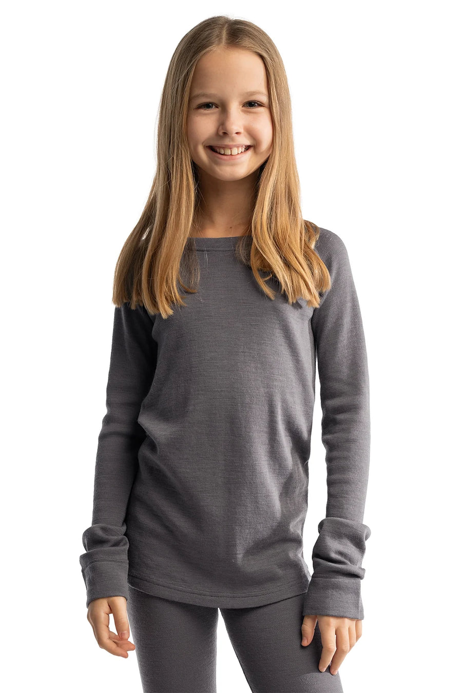 Kids' Merino Wool Long Sleeve 250 Perfect Gray