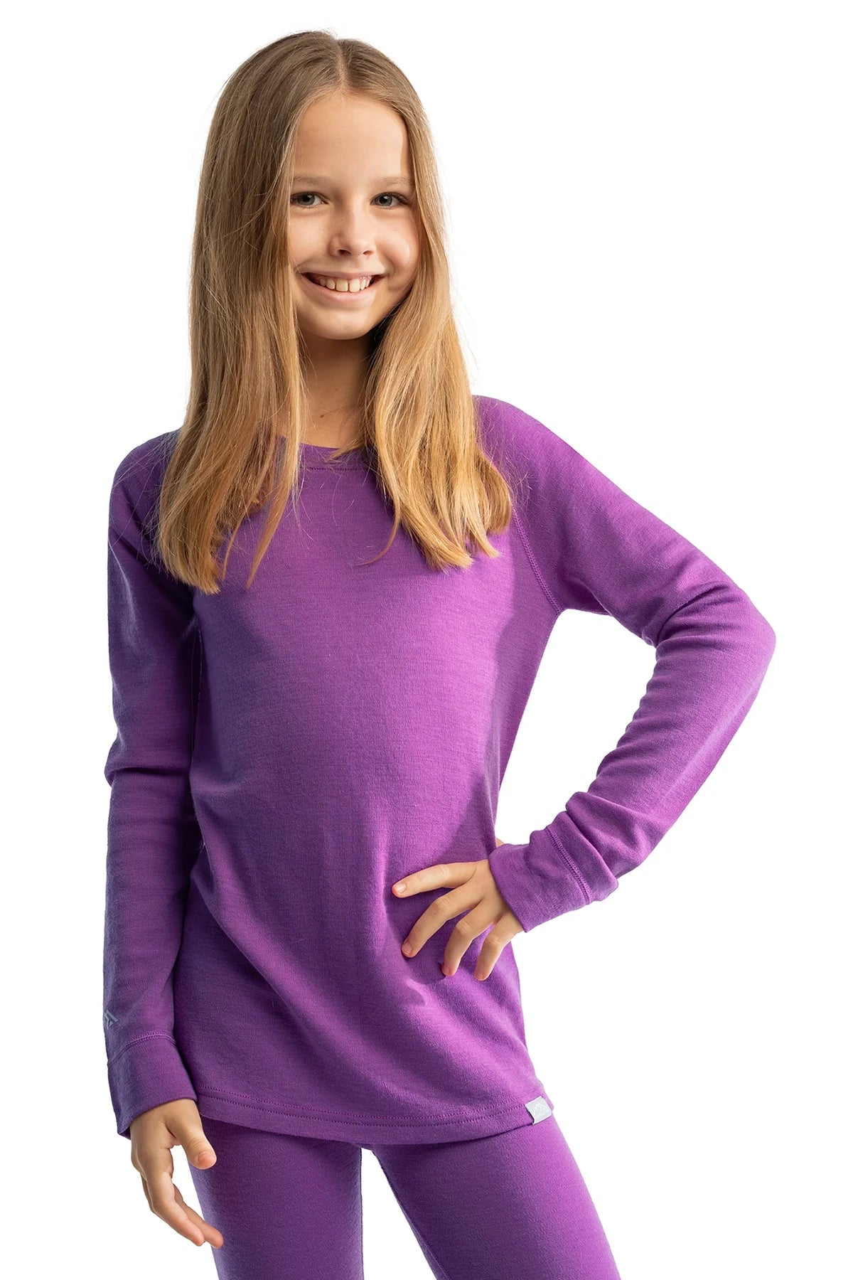 Kids' Merino Wool Long Sleeve 250 Violet Purple