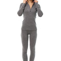 Women's Merino Thermal Set 250 Heather Grey Zip-Up