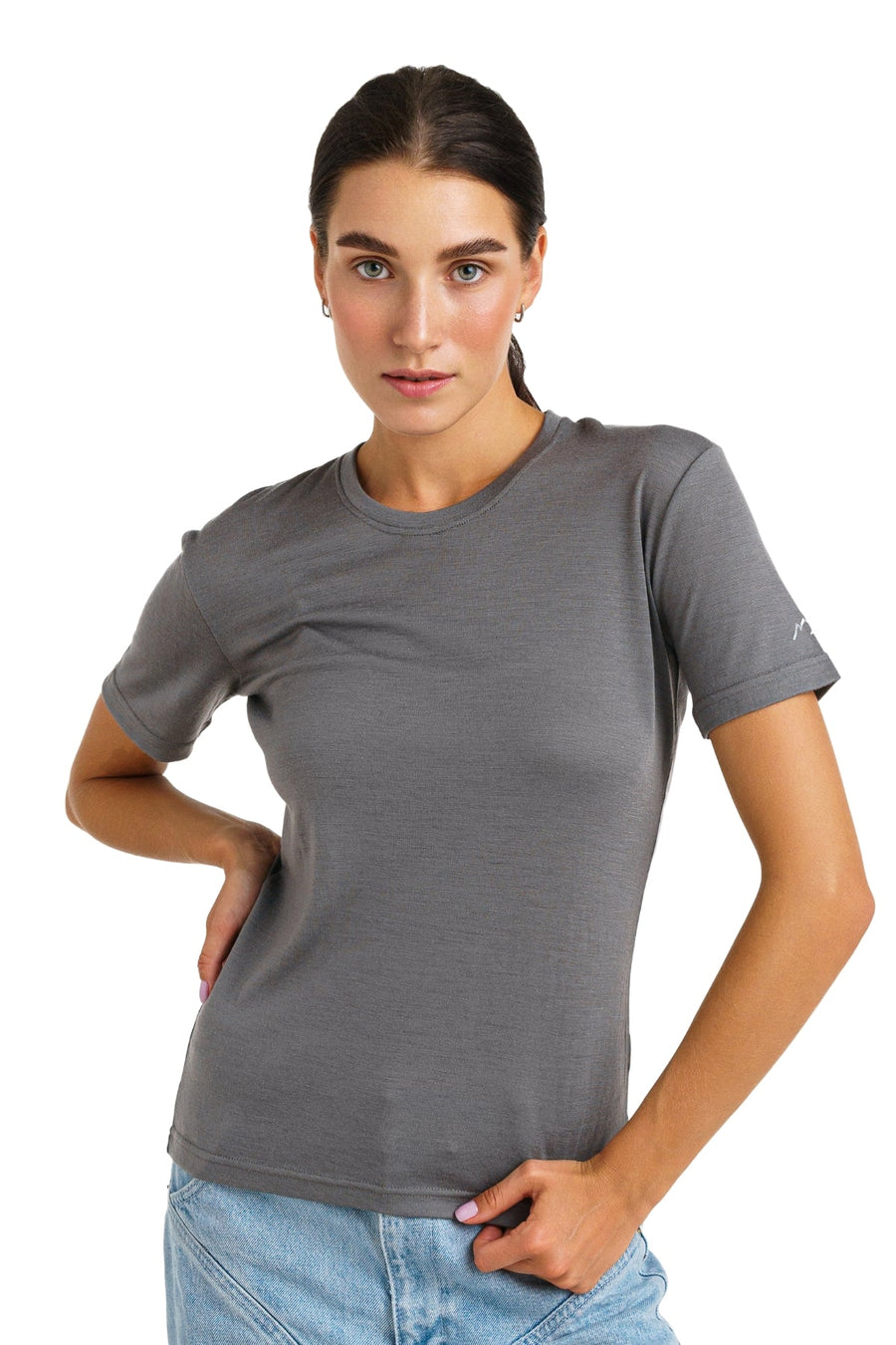 Women's Merino T-shirt 180 Perfect Grey | Crewneck (+socks)