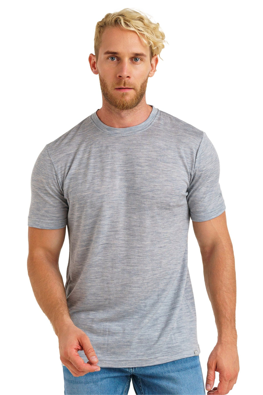 Men's Merino T-shirt 180 Grey Melange (+socks)