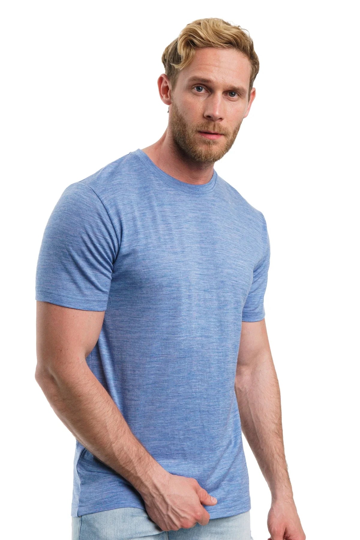 Men's Merino T-shirt 180 Deep Blue Melange (+socks)