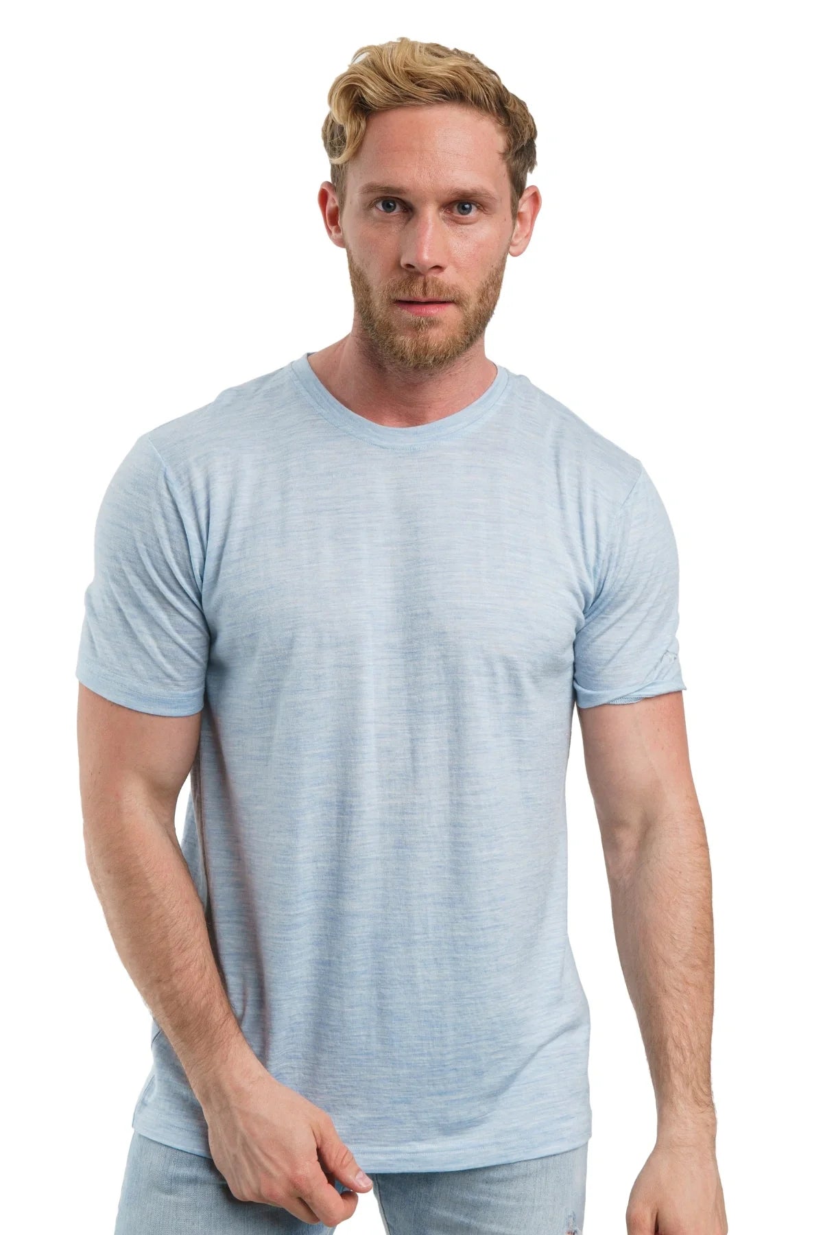Men's Merino T-shirt 180 Arctic Blue Melange (+socks)