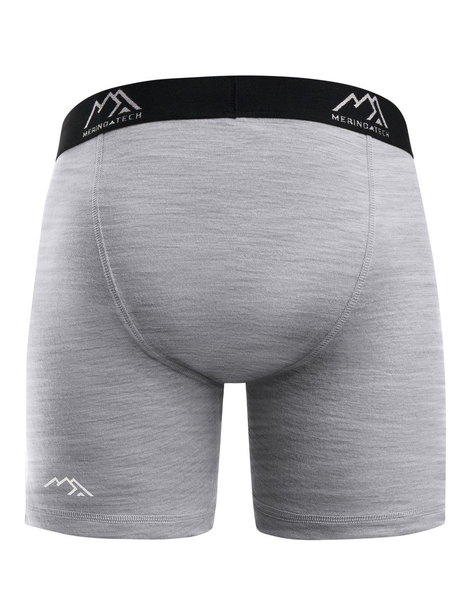 Men's Merino Boxers 190 Heathered Grey (2 Pack)