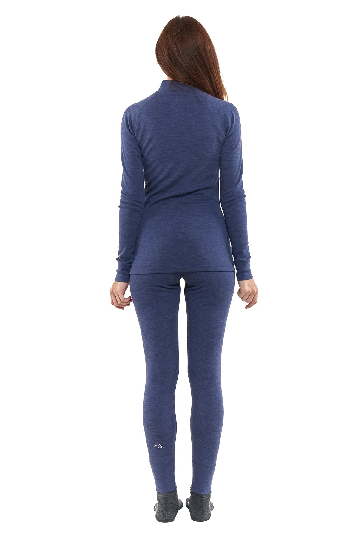 Women's Merino Thermal Set 250 Windsor Blue Zip-Up