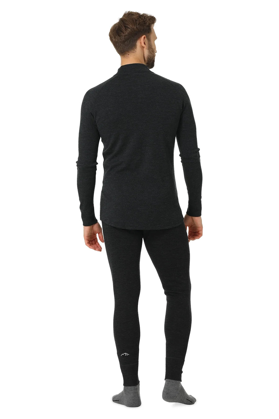 Men's Merino Thermal Set Zip 250 Charcoal Grey