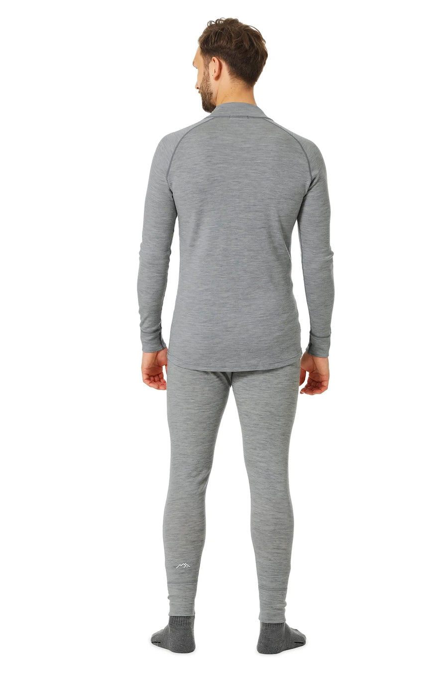 Men's Merino Thermal Set Zip 250 Heather Grey