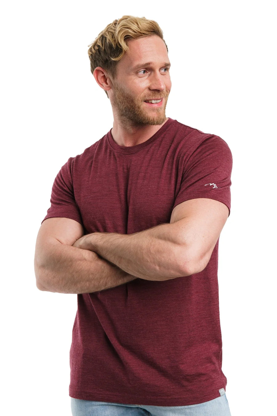 Men's Merino T-shirt 180 Burgundy Wine (+socks)