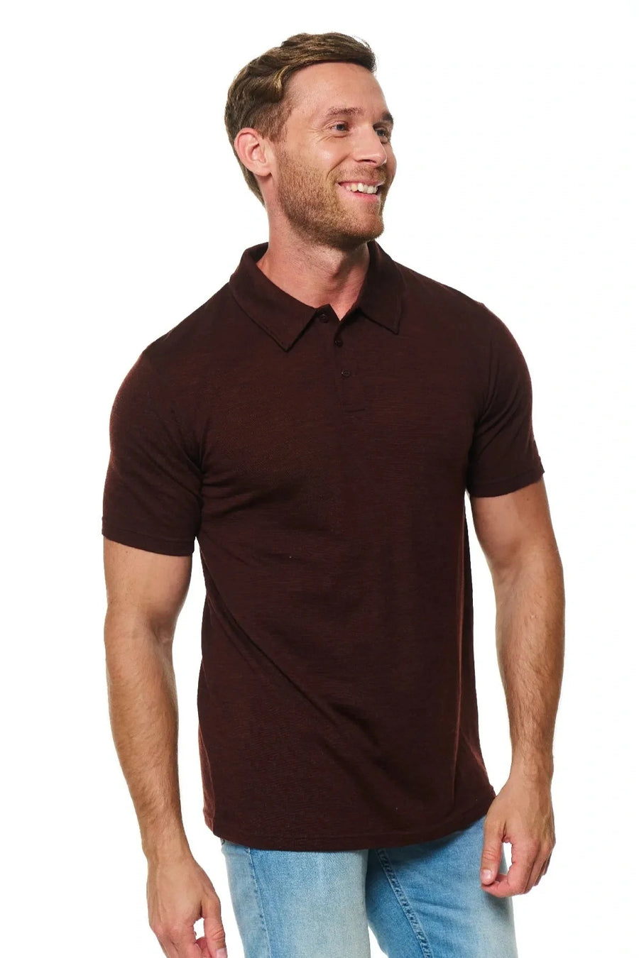 Men's Merino Polo 180 Bordo